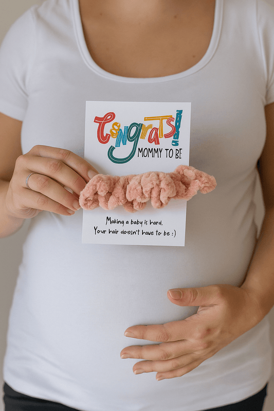 Random Color Pregnant Mom Scrunchies, Labor Gifts, Congratulations Pregnancy