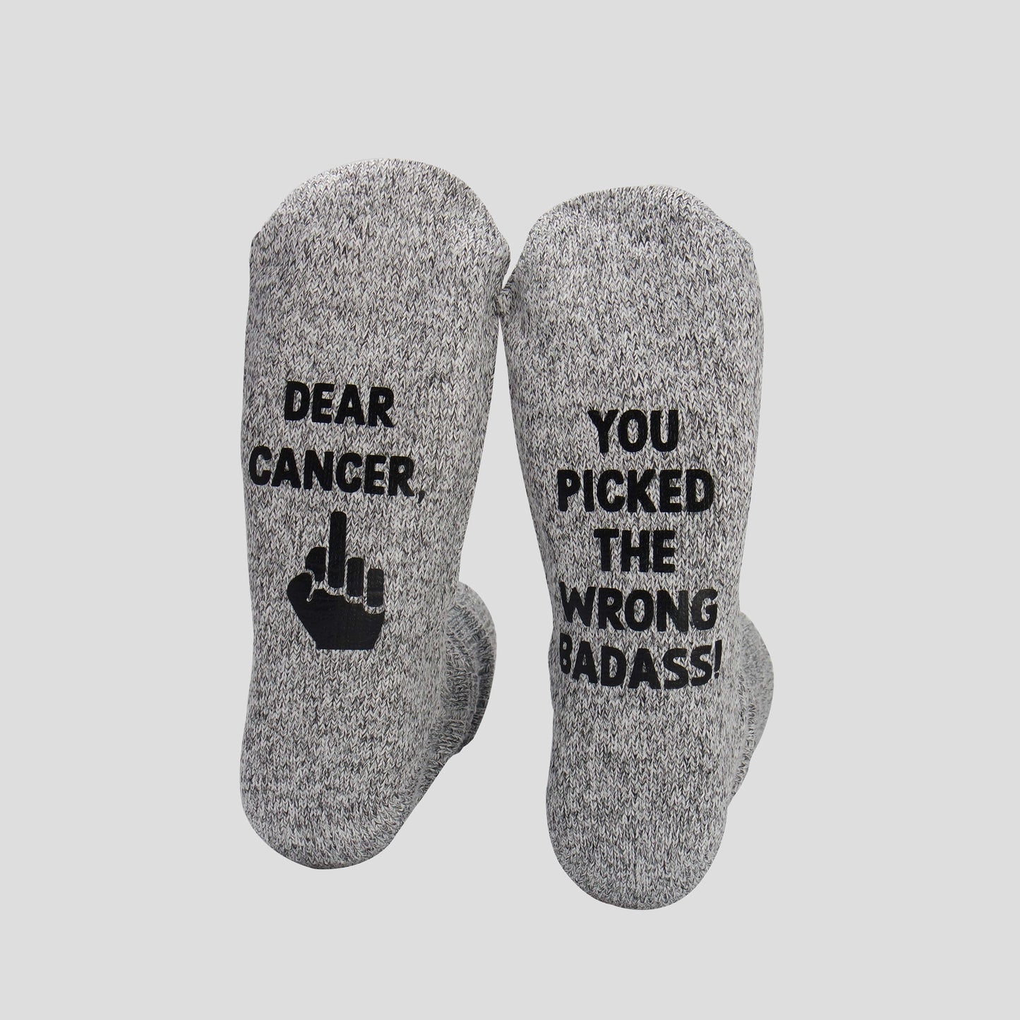 Men's "Dear Cancer, You Picked The Wrong Badass" Cancer Fighter Socks