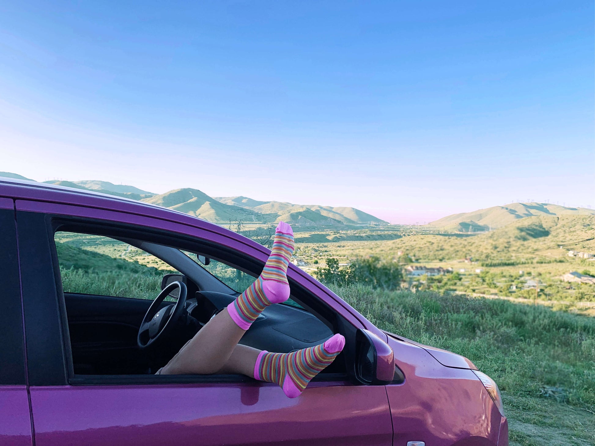 Pink-toned striped sheer socks for women, a stylish and delightful addition to both casual and formal outfits.