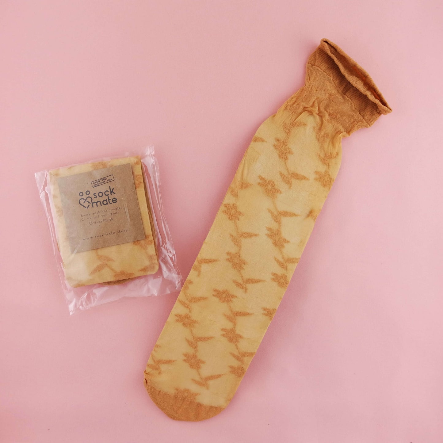 Women's Nude Over the Calf Sheer Socks