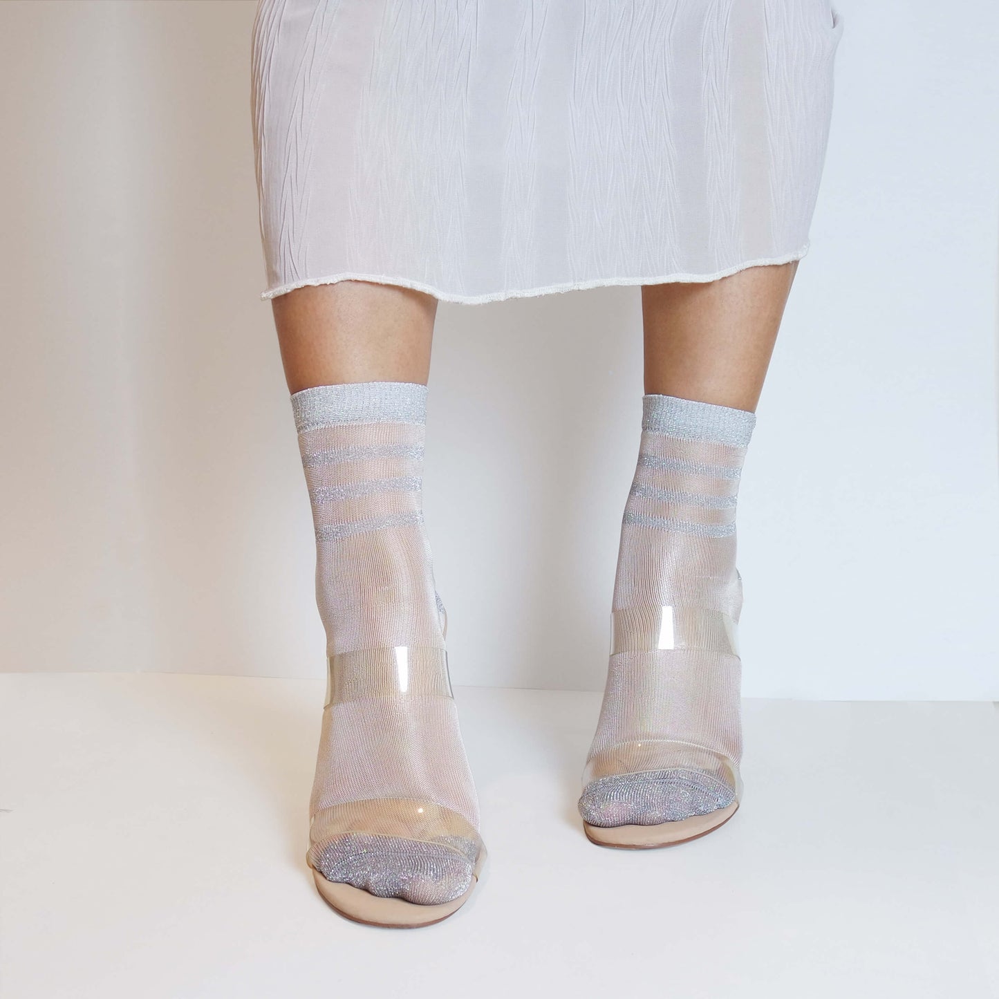 women's striped lace socks, featuring a stylish design with striped patterns and delicate lace accents
