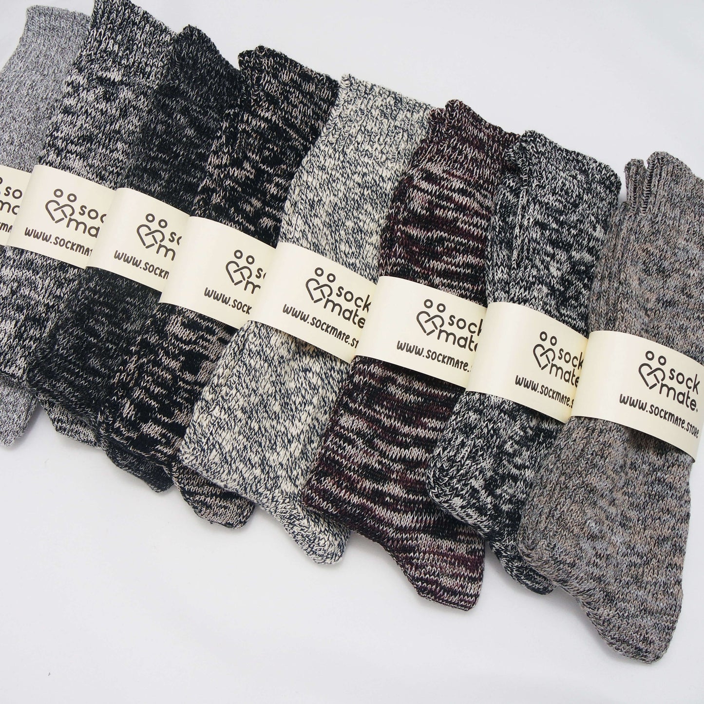 Bundle Men's Boot Socks, Random Color Set Of 5 pairs