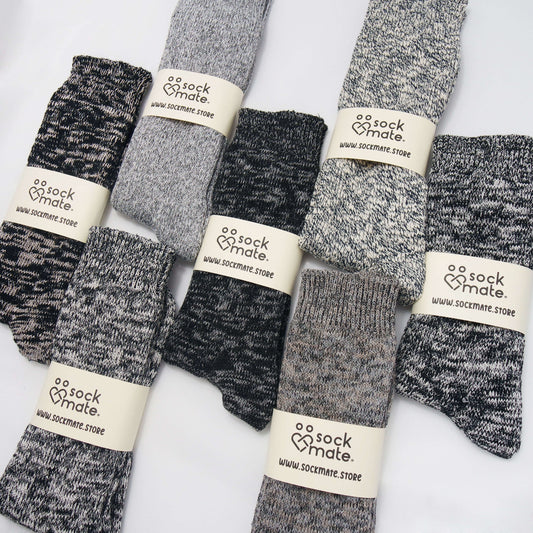 Bundle Men's Boot Socks, Random Color Set Of 5 pairs