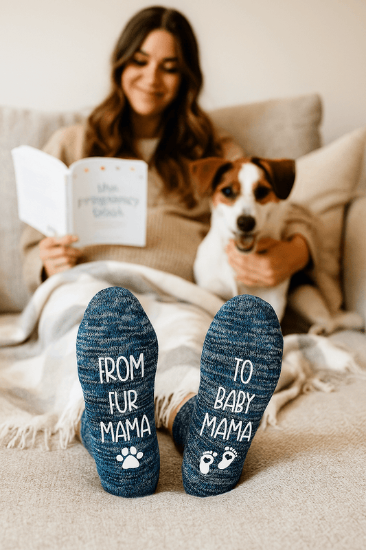 Women's "From Fur Mama to Baby Mama" New Mom Socks