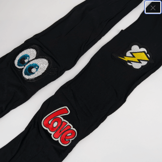 sequined pop art tights, featuring colorful and sparkling sequin patterns inspired by pop art.