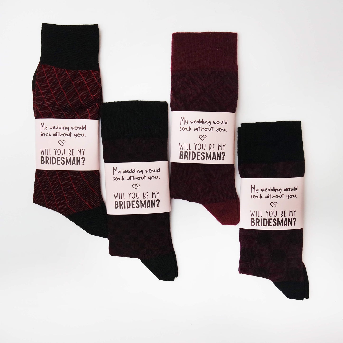 Bridesman Sock Wrapper, Bridesman Gifts, Gift For Bridesman, Will You Be My Bridesman?, Proposal Box Items