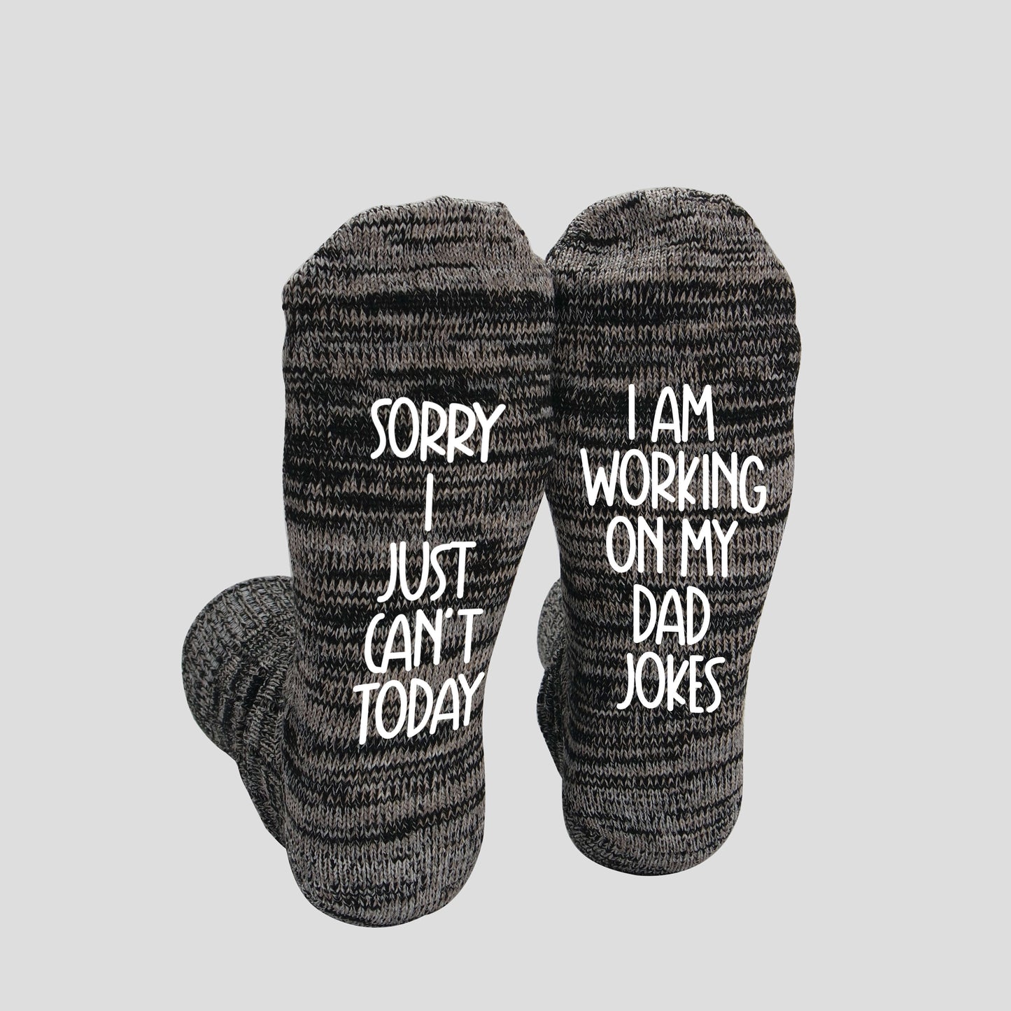Men's "Sorry I just Can't Today, I Am Working On My Dad Jokes" New Dad Socks