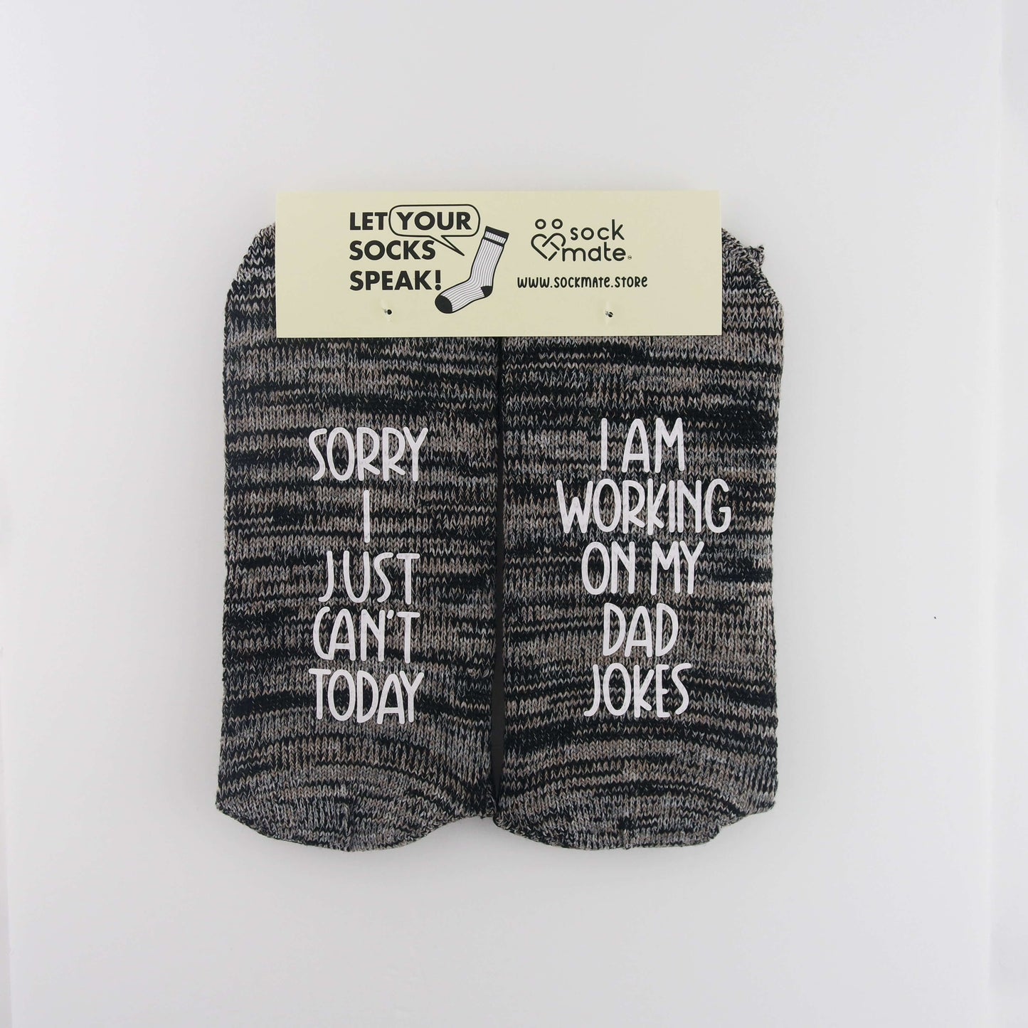 Men's "Sorry I just Can't Today, I Am Working On My Dad Jokes" New Dad Socks