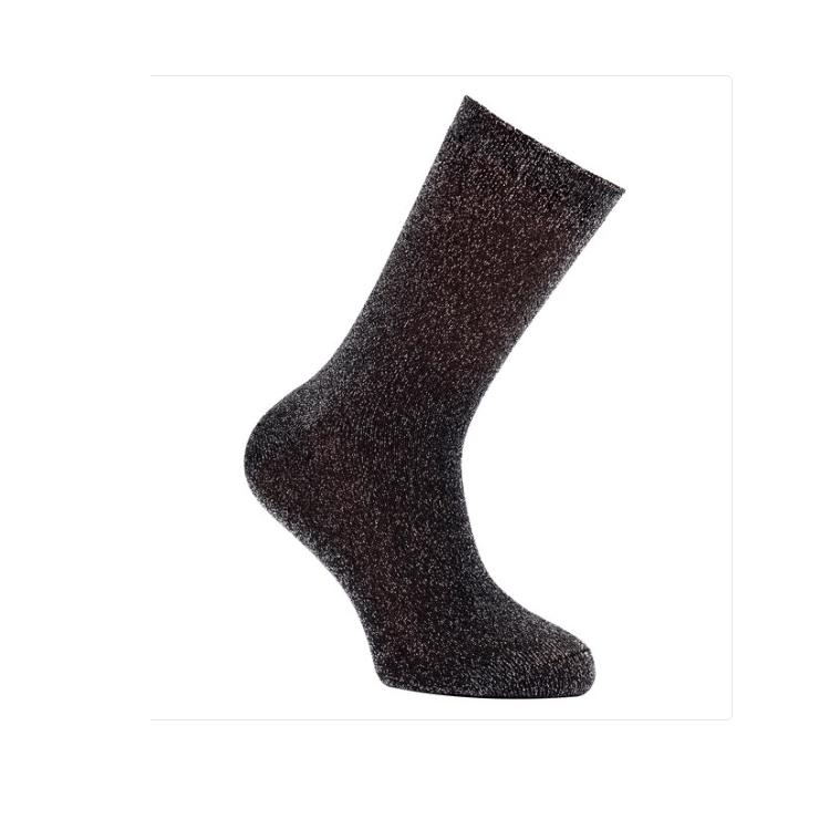 Women's Black Glitter Socks