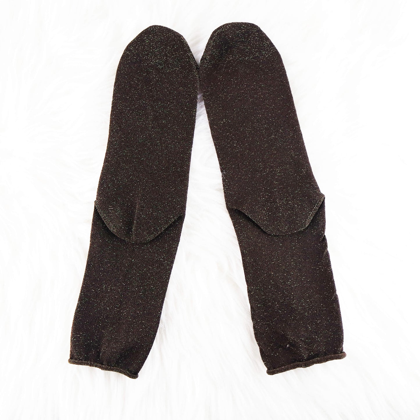 brown glitter socks, offering a sparkling and stylish accessory to elevate any outfit with a touch of shimmer.