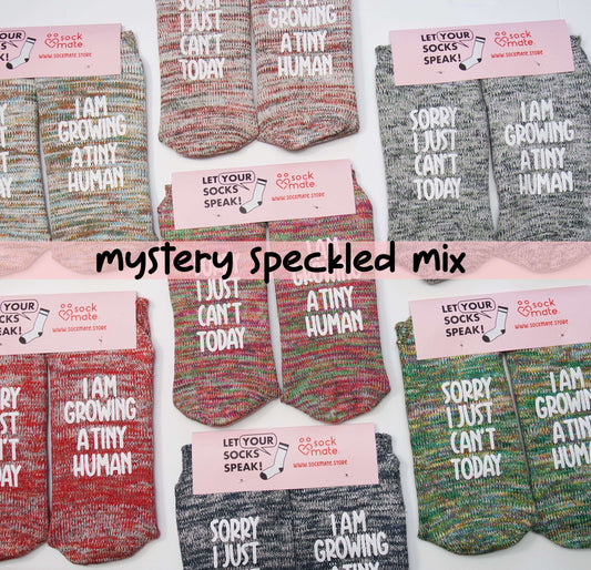 "Sorry I Just Can't Today, I Am Growing A Tiny Human" New Mom Socks