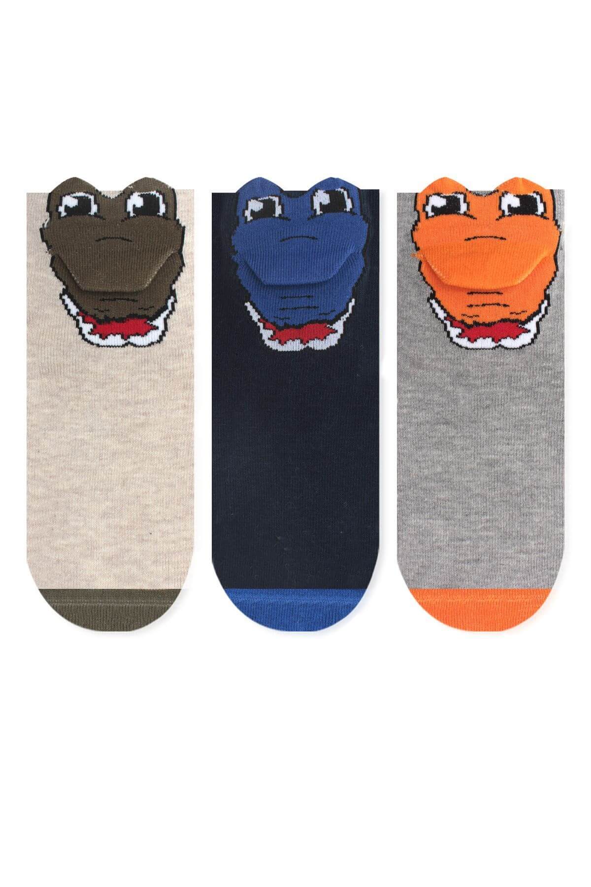 3D kids alligator socks, featuring lifelike and playful alligator designs for a fun and adventurous look.