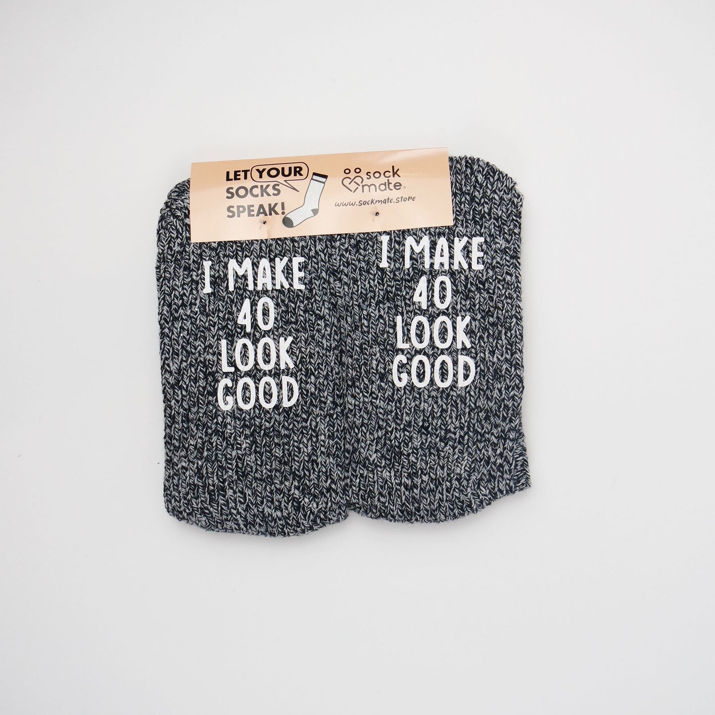 I Make 40 Look Good, Custom Birthday Sock, 40th Birthday Gift For Men & Women, 40th Birthday Socks, Funny Socks with Saying, Customized Gift