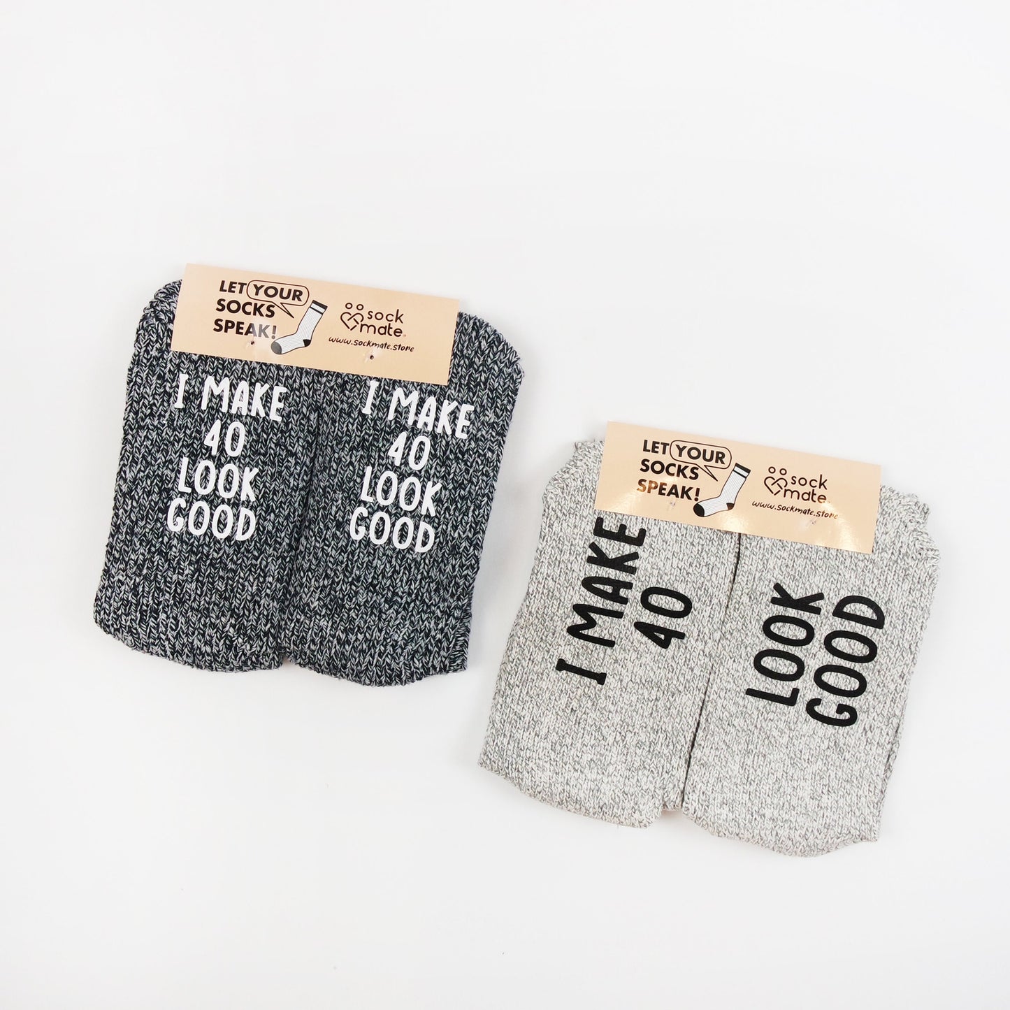 I Make 40 Look Good, Custom Birthday Sock, 40th Birthday Gift For Men & Women, 40th Birthday Socks, Funny Socks with Saying, Customized Gift