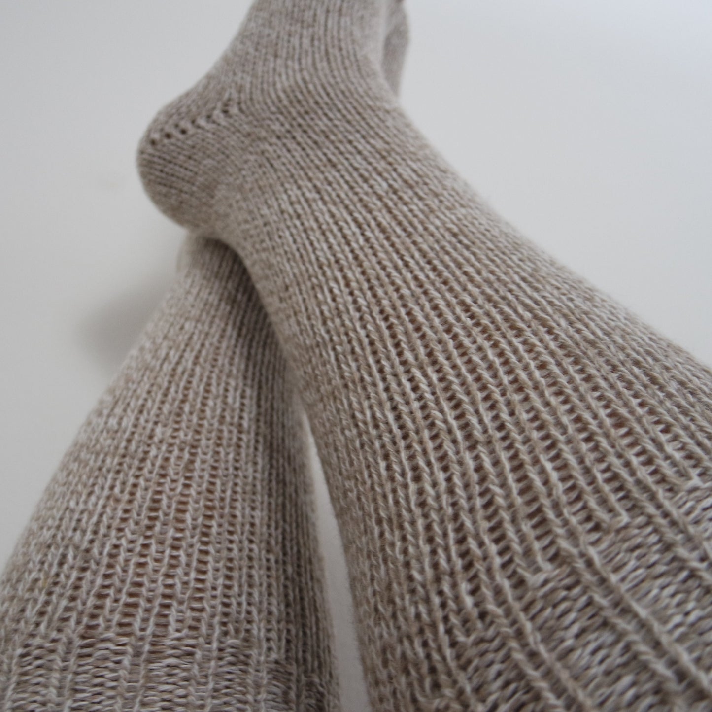 Women's Knee Socks, Beige Color Under Knee Socks, Boot Sock, Cozy Crochet Socks, Stocking Gift For Her, Sweater Home Sock, Hand Knitted Sock