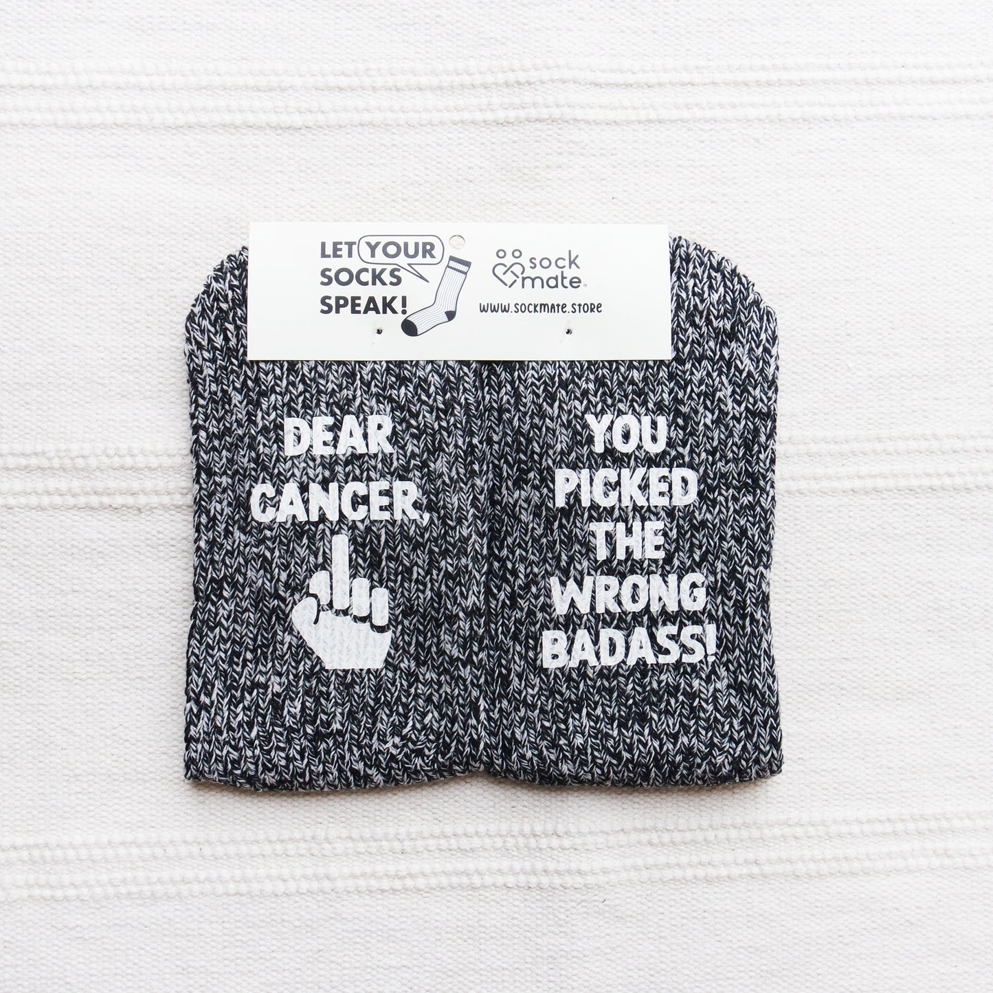 Hey Cancer You Picked The Wrong Guy Socks, Cancer Gift, Socks For Chemo, You Picked the Wrong Badass, Support Gift for Him, Fuck Cancer Sock