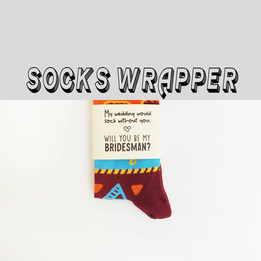 Bridesman Socks Wrapper, Bridesman Gifts Tags, Gift For Bridesman, Bridal Party Gift, Will You Be My Bridesman Card, Proposal Box Items