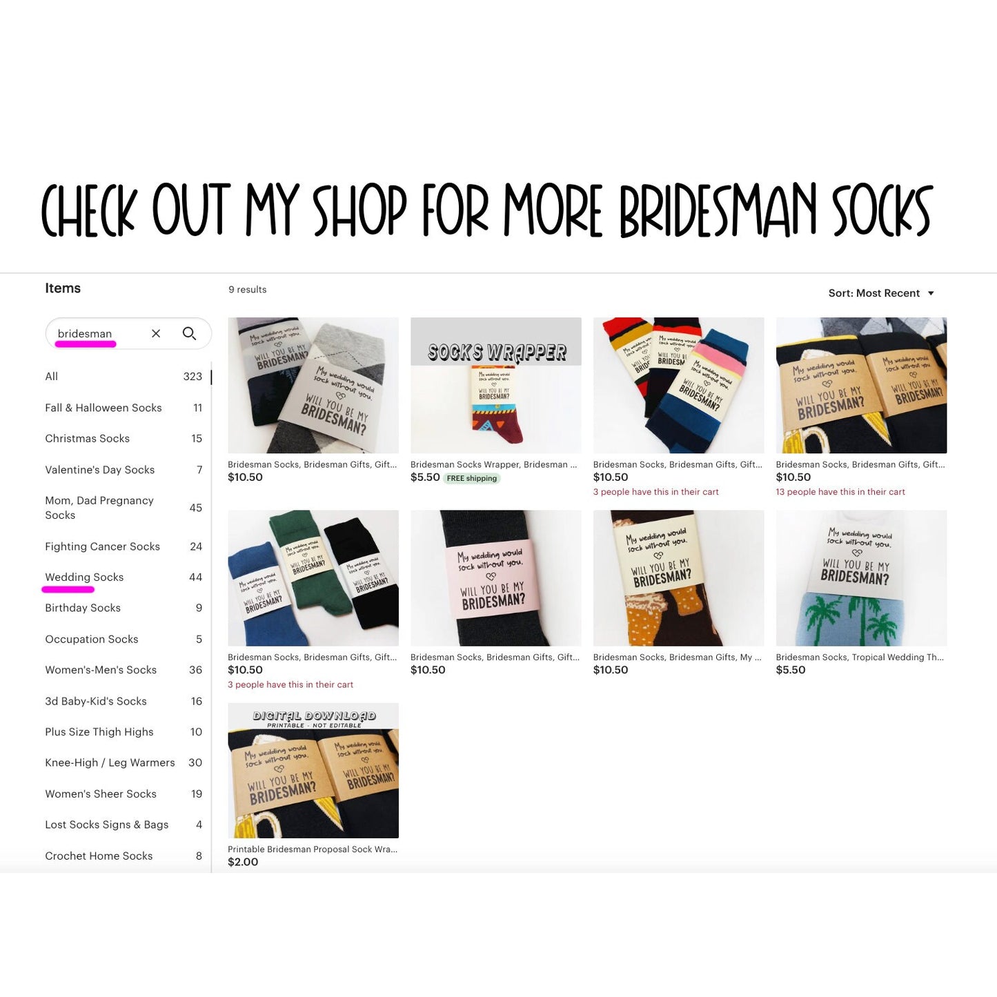 Bridesman Socks Wrapper, Bridesman Gifts Tags, Gift For Bridesman, Bridal Party Gift, Will You Be My Bridesman Card, Proposal Box Items