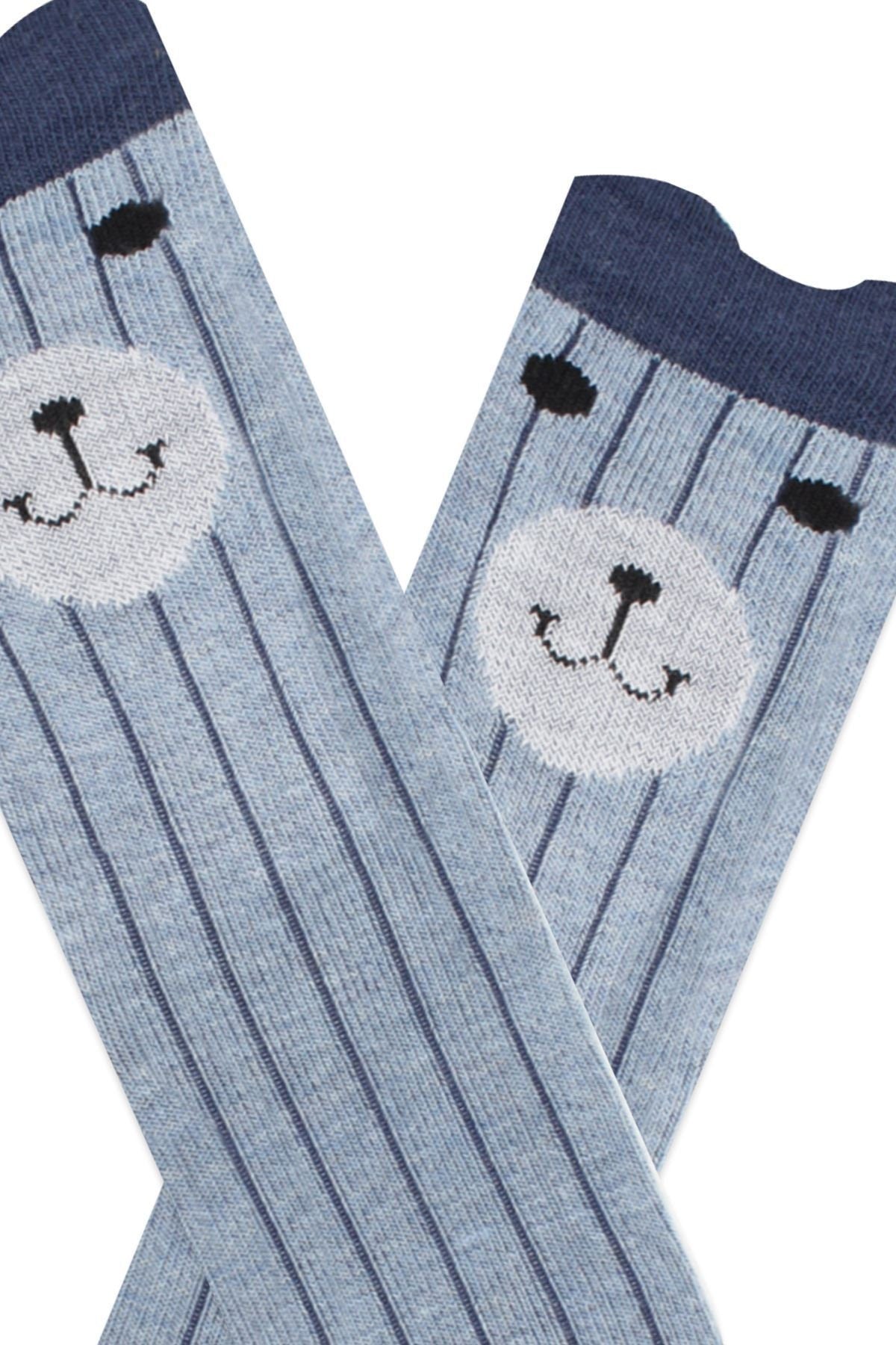 Bear Kids Knee High Socks, 3d Bear Ribbed Socks For Toddler, 1st Birthday Gift, Socks For 1-2 Years Old, Advent Calendar Filler, 2-4 Toddler