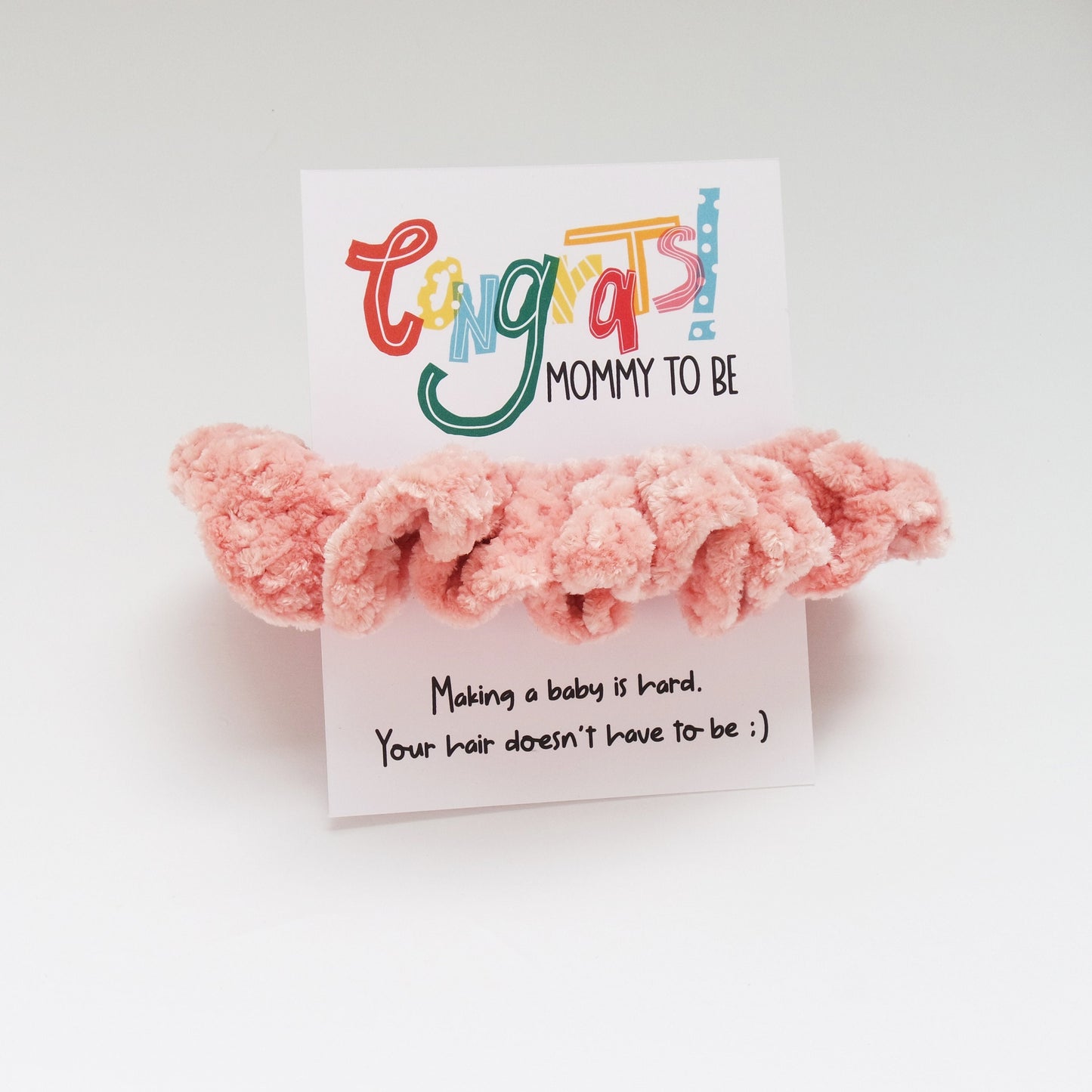 Random Color Pregnant Mom Scrunchies, Labor Gifts, Congratulations Pregnancy