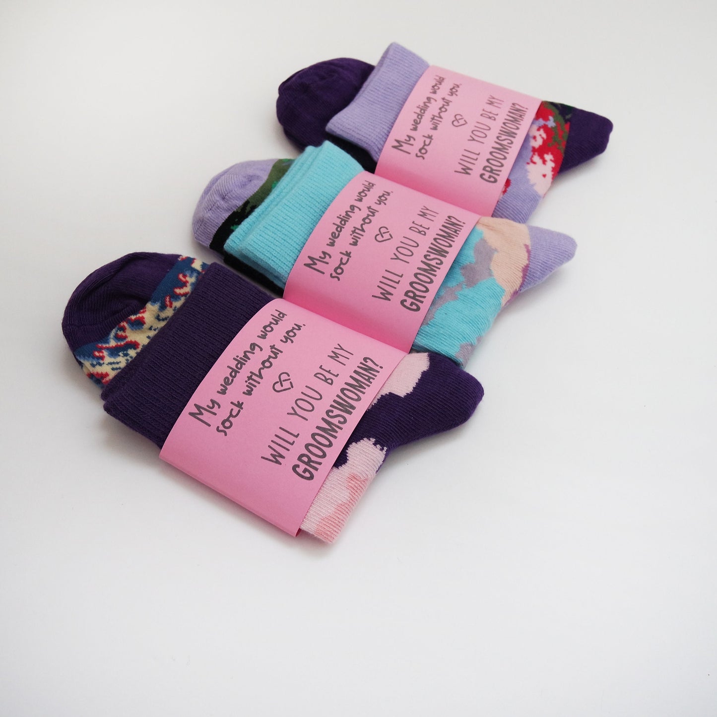 Groomswoman Gifts, Groomswoman Proposal Box Items, Groomswoman Socks, Will You Be My Groomswoman, My Wedding Sock Without You, Proposal Sock