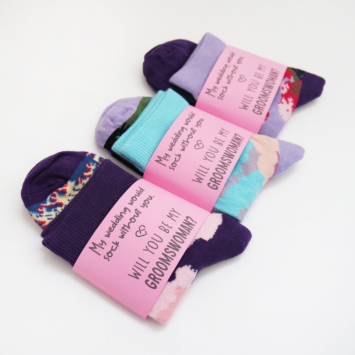 Groomswoman Gifts, Groomswoman Proposal Box Items, Groomswoman Socks, Will You Be My Groomswoman, My Wedding Sock Without You, Proposal Sock