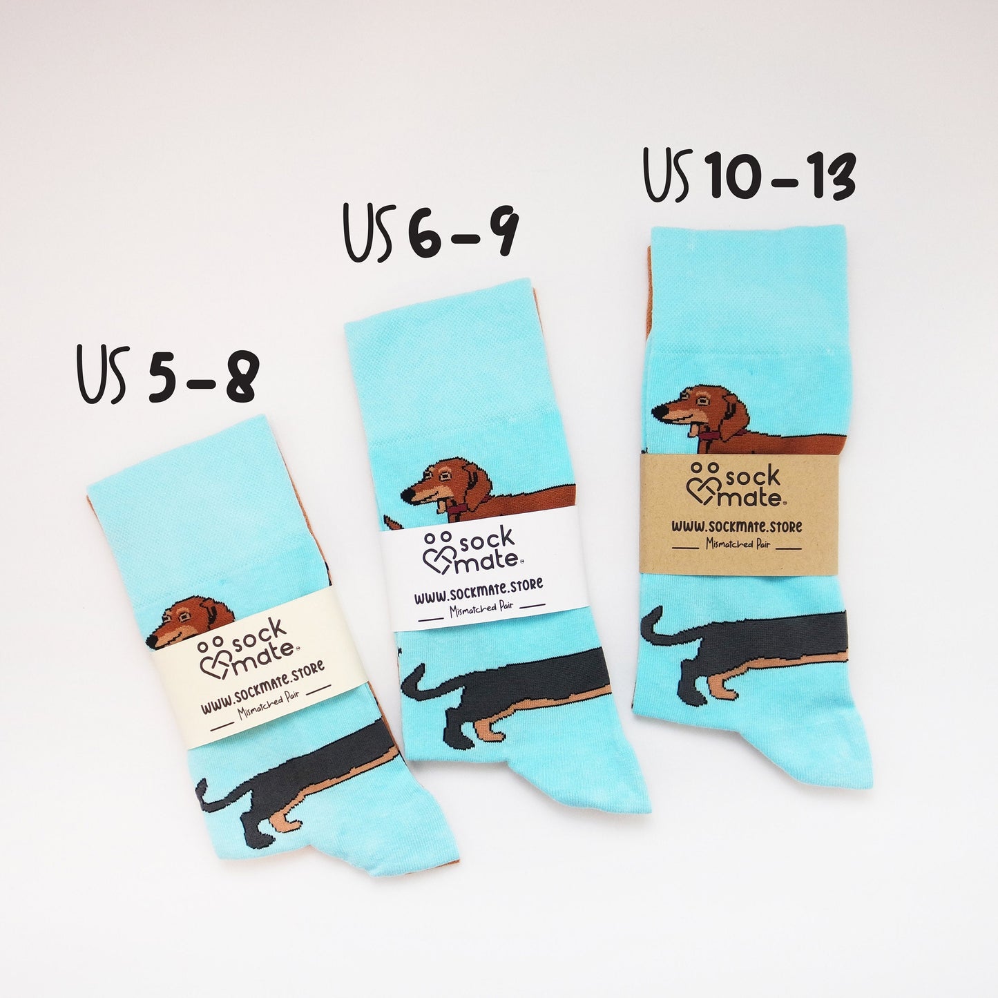 Hot Dog Dachshund Mismatched Socks, Funny Dog Socks, Mismatched Socks,  Dog Dad,Dog Mother Socks, Matched Couple Socks, Gift For Couple