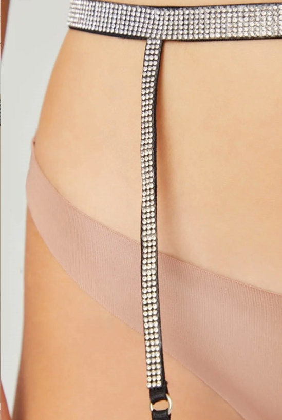 Adjustable Garter For Thigh High Sock, Shine Strap Lace Garter Belt, Adjustable Socks Suspenders, Elastic Stocking Suspender, Vegan Friendly