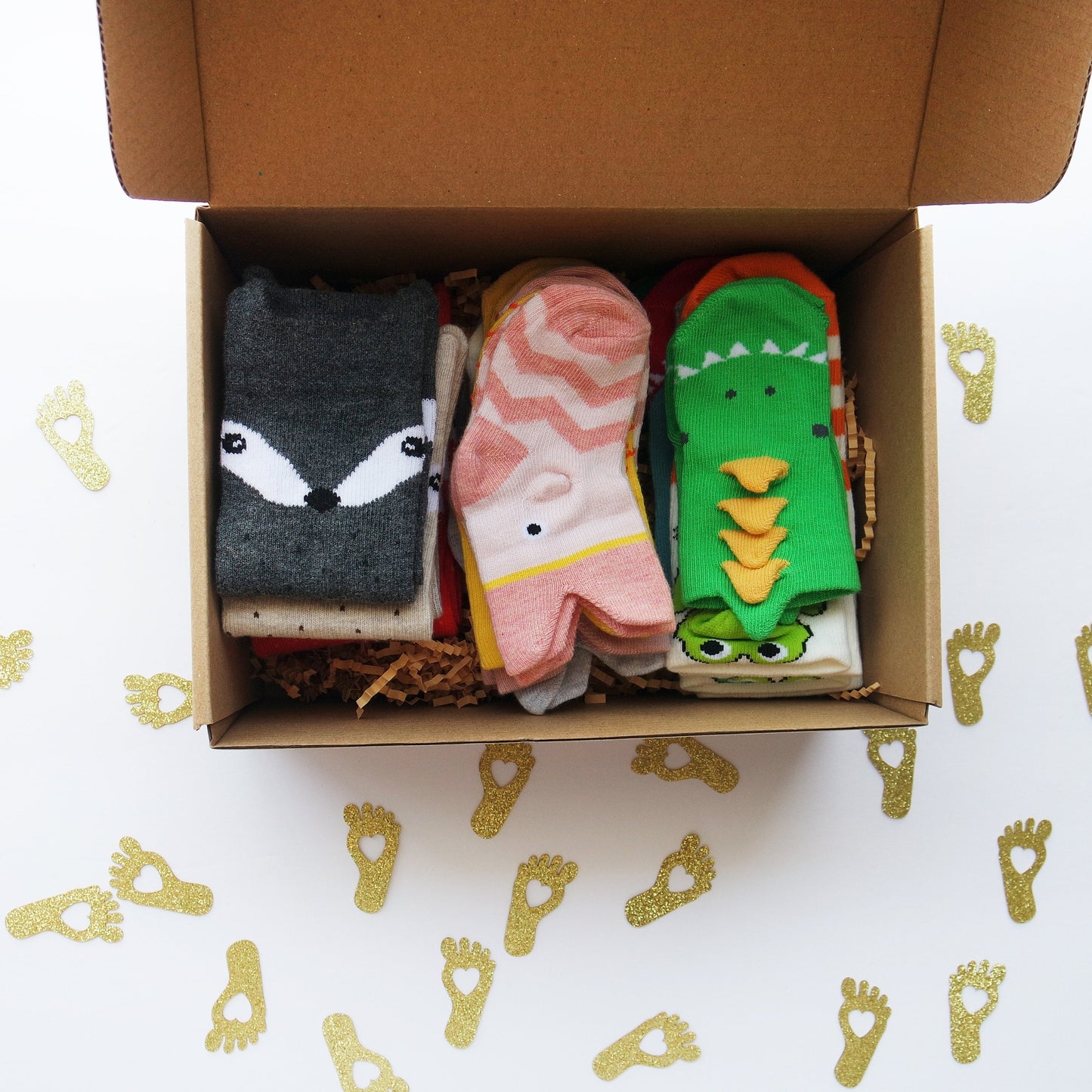Bundle Baby Socks Gift Box, Baby Shower Gift Box Ideas, Bundle 3d Newborn Sock, Animal-Themed Baby Sock, Infant Sock Gifts, First Birthday