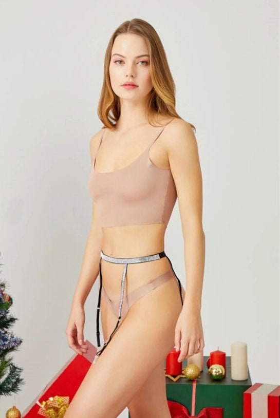 Adjustable Garter For Thigh High Sock, Shine Strap Lace Garter Belt, Adjustable Socks Suspenders, Elastic Stocking Suspender, Vegan Friendly