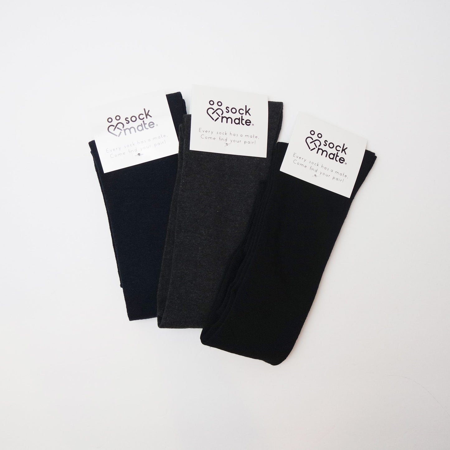 Sockmate Men's Knee High Cotton Socks, Over-The-Calf Dress Socks For Him, Gray, Black, Navy Color,