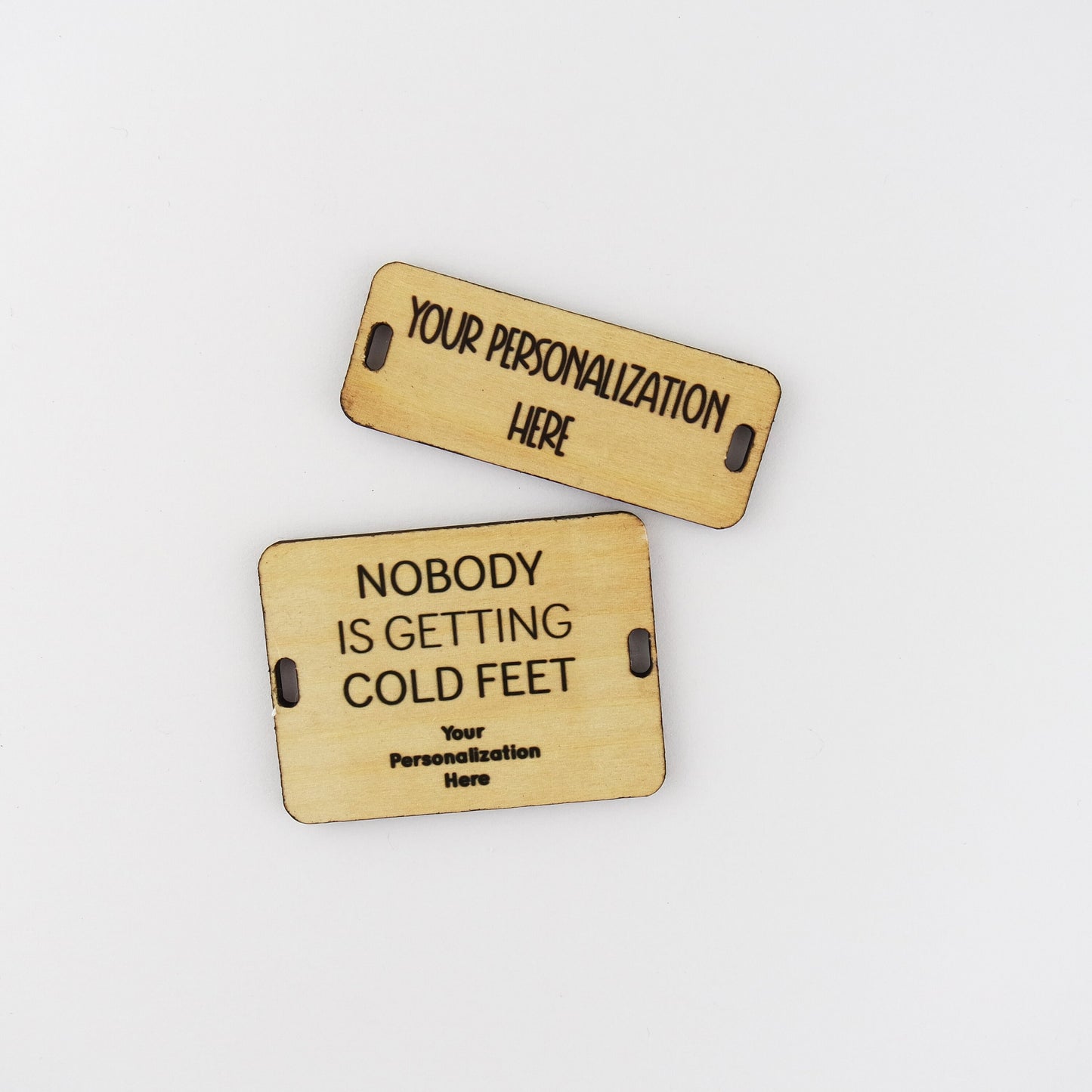 Custom Bride Crew Wooden Sock Tag, Fall Wedding Favors Socks, Nobody Is Getting Cold Feet Favor, Bachelorette Party Favors, Bach Party Gifts
