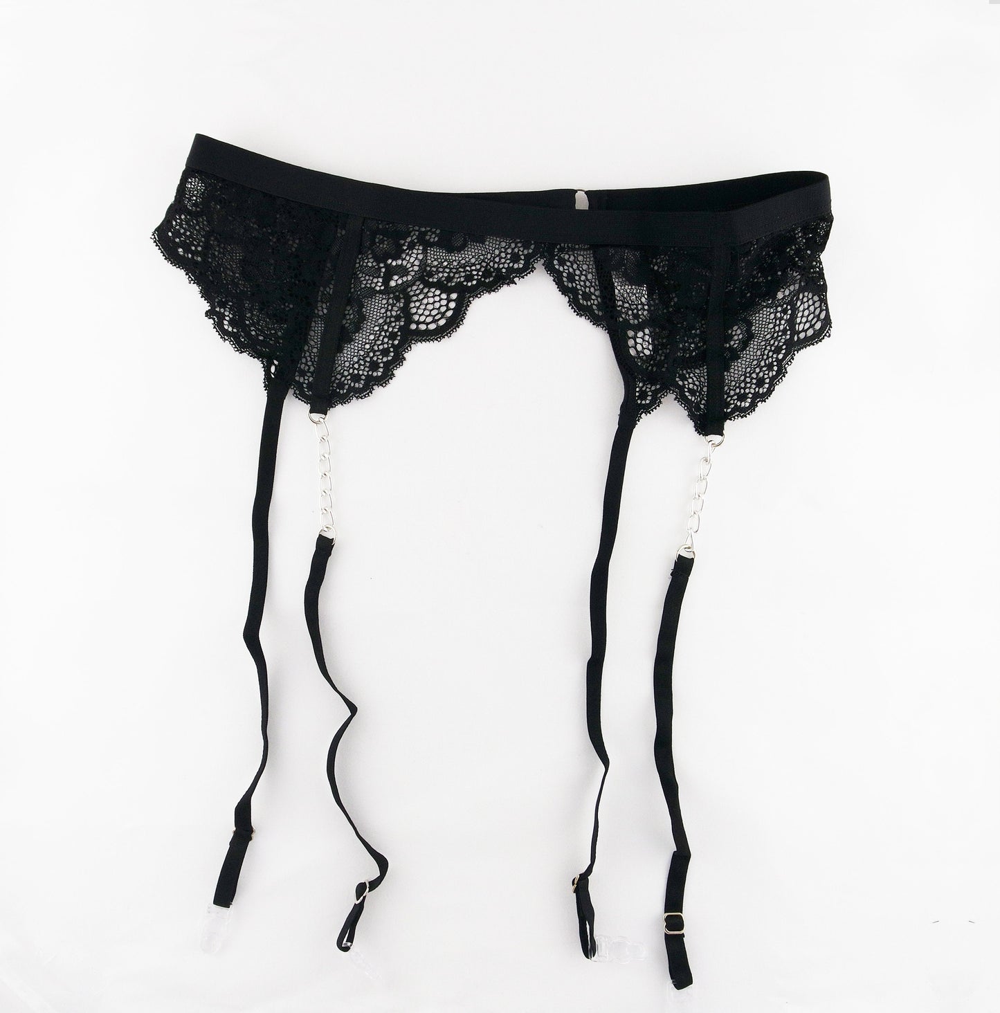 Adjustable Garter For Thigh High Sock, Shine Strap Lace Garter Belt, Adjustable Socks Suspender, Elastic Stocking Suspenders, Vegan Friendly