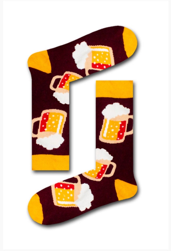 Beer Lover Socks, Bring Me Beer, Beer Lover Gifts, Dad Christmas Gift, Gift for Grandfather, Groomsmen Gift Box Item, Stocking Stuffer