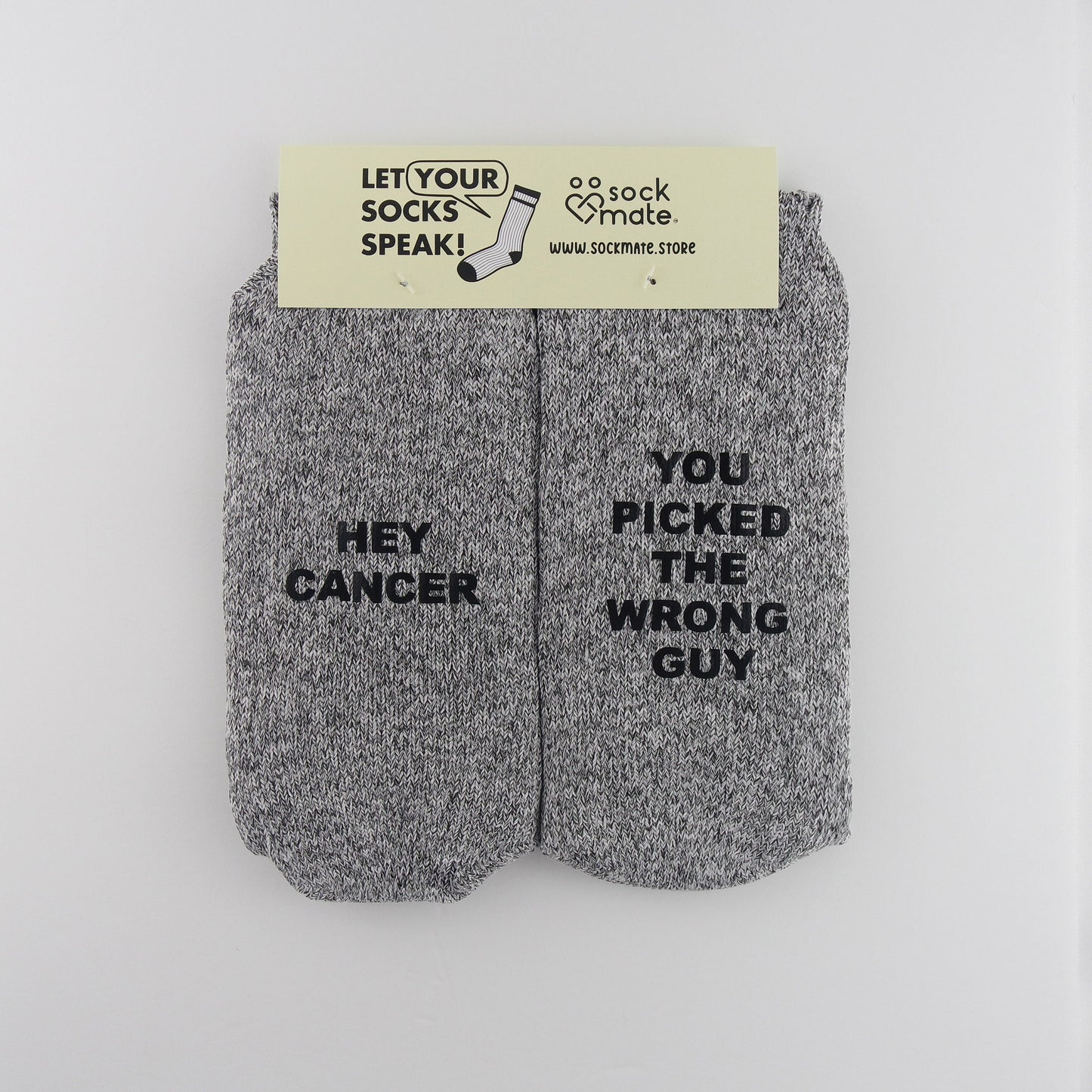 Hey Cancer You Picked The Wrong Guy Sock, Cancer Gift, Socks For Chemo, Custom Socks, Support Gift for Him, Cancer Free, Fuck Cancer, Care