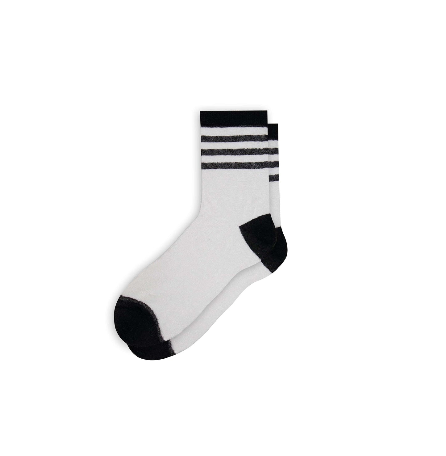 showcasing women's striped lace socks, combining playful stripes with elegant lace detailing for a fashionable look.