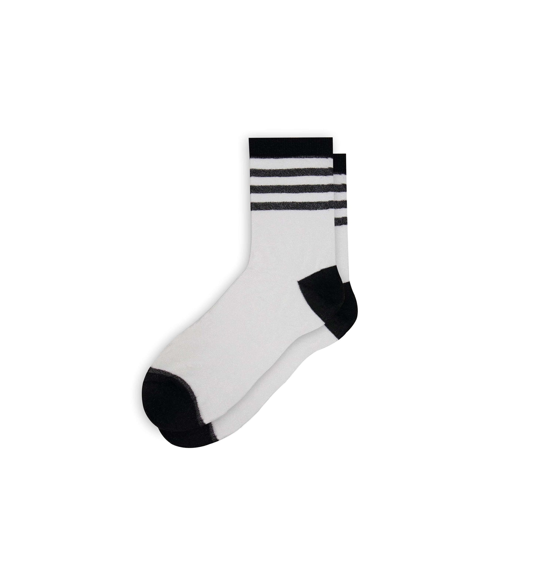 showcasing women's striped lace socks, combining playful stripes with elegant lace detailing for a fashionable look.