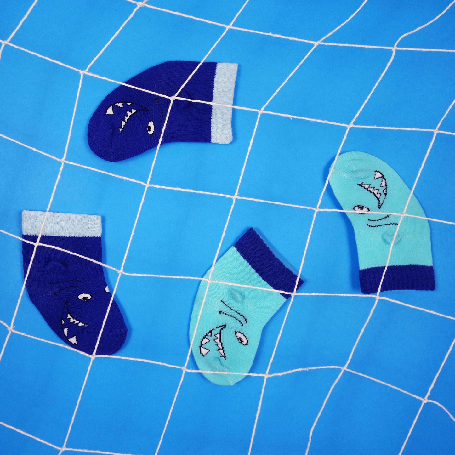3d shark baby socks