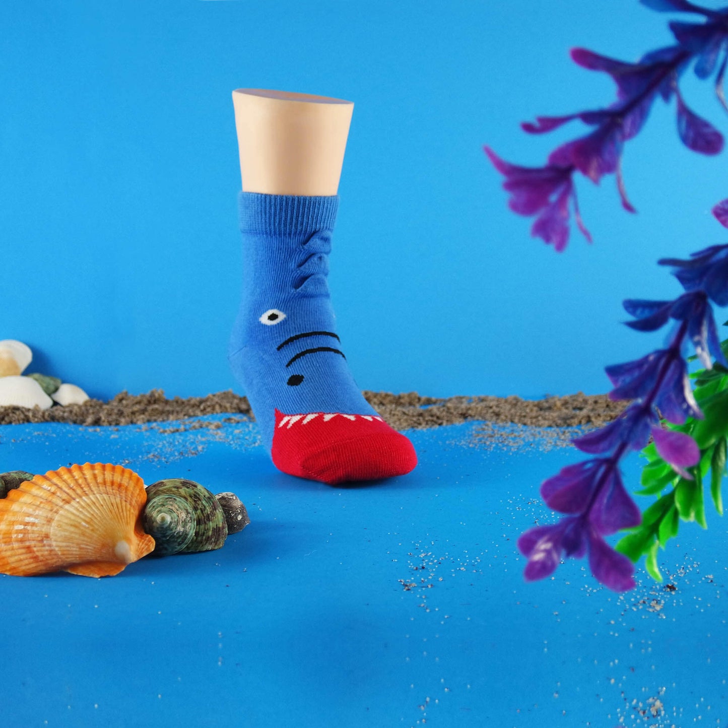 Kid's 3D Shark - Animal Socks / Dark Blue