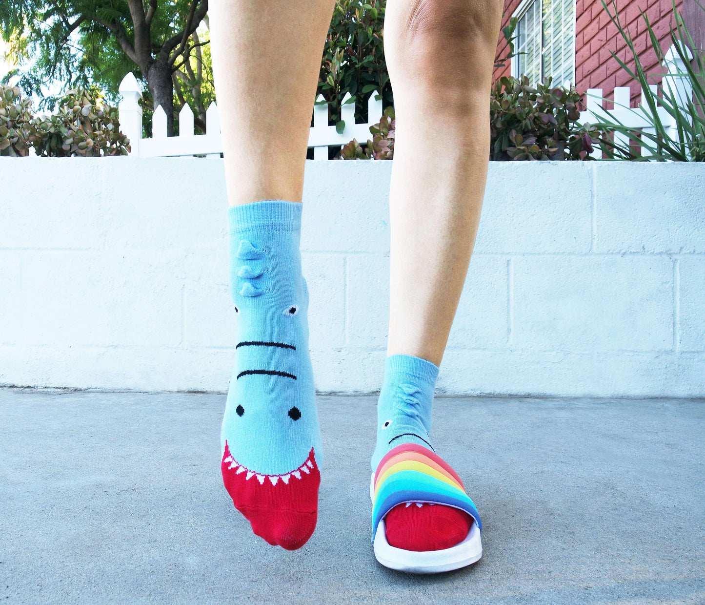 Kid's 3D Shark - Animal Socks / Light Blue
