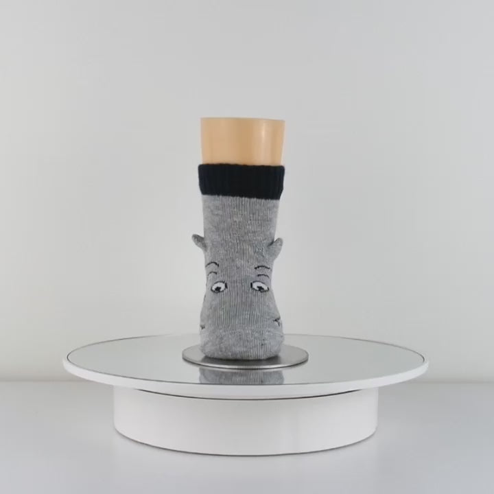 gray 3d baby shark socks