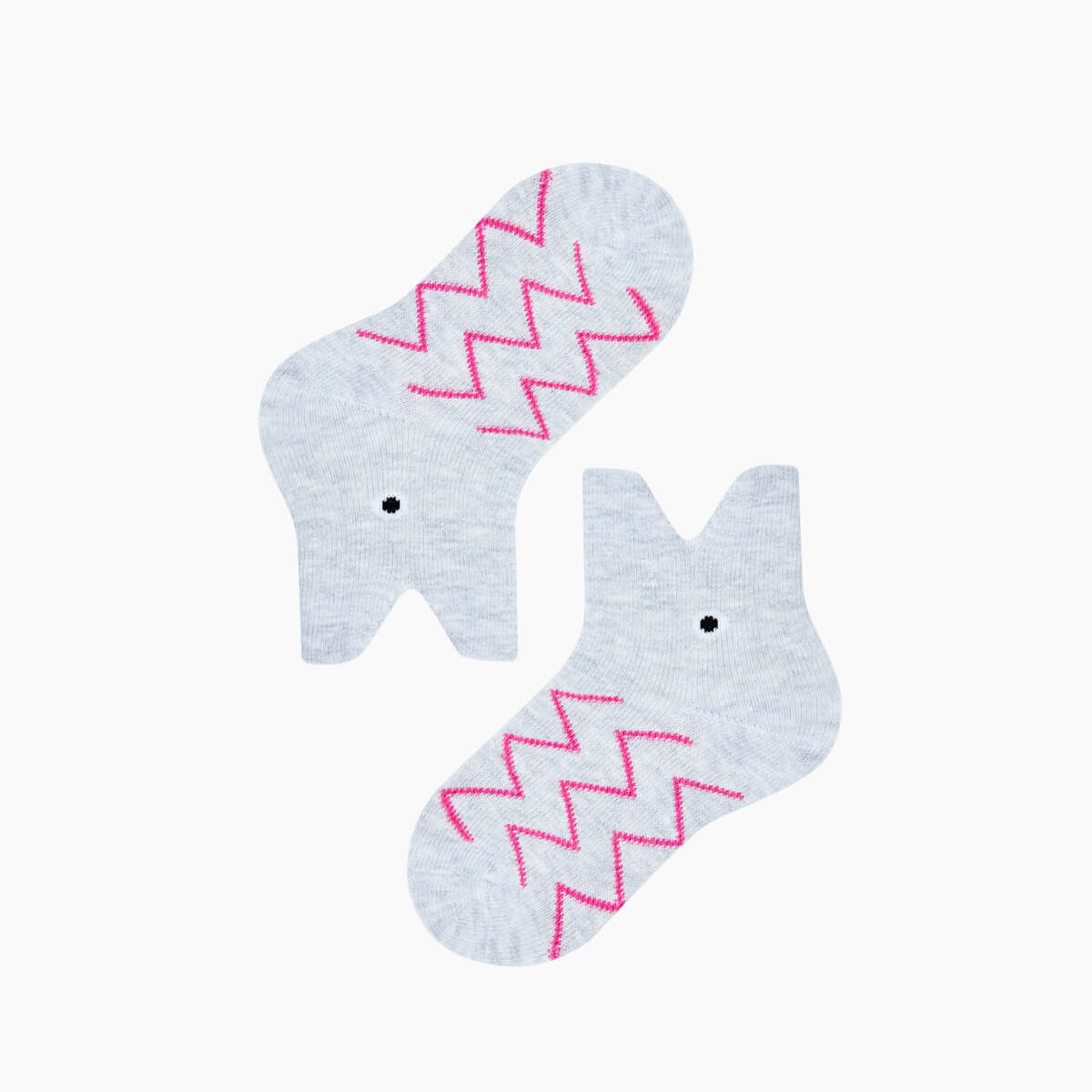 3D Baby Fish Socks - Gray