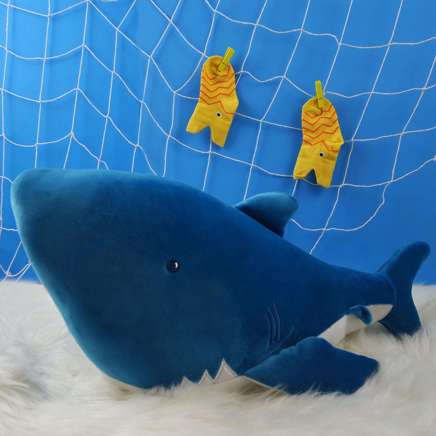 3D Baby Fish Socks - Yellow