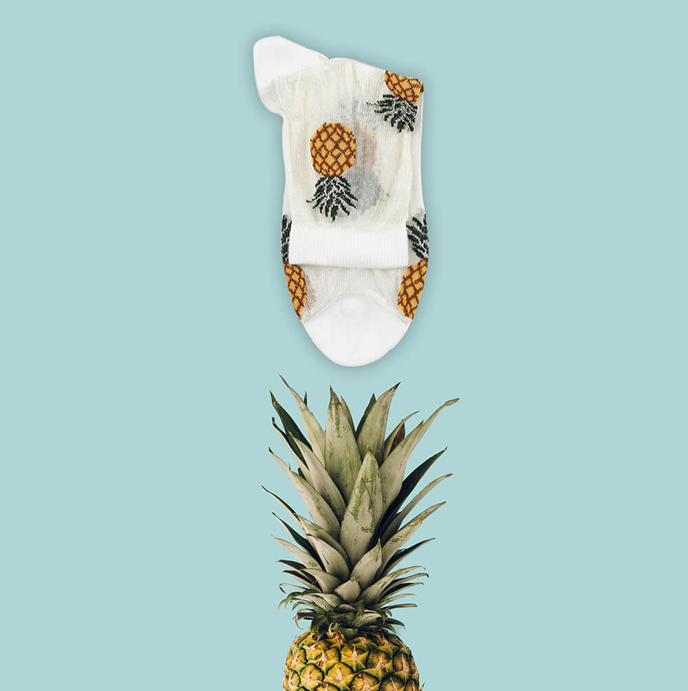 Sheer Pineapple  Socks - Sockmate