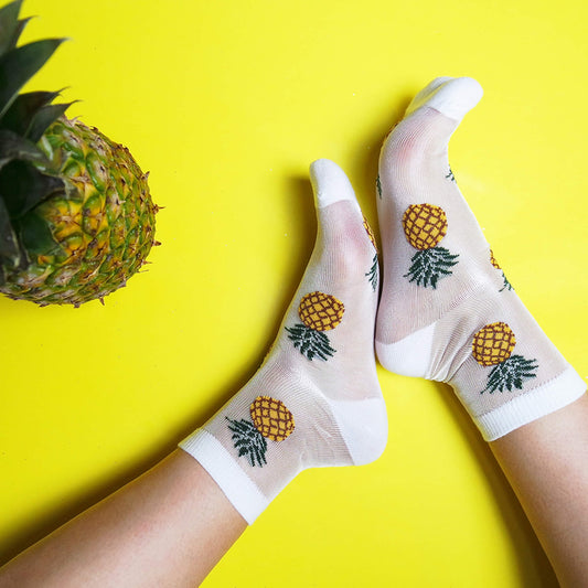 Sheer Pineapple  Socks - Sockmate