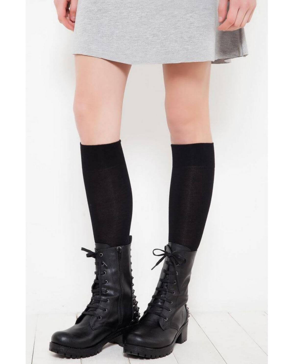 Women's Knee High Black Socks - Sockmate