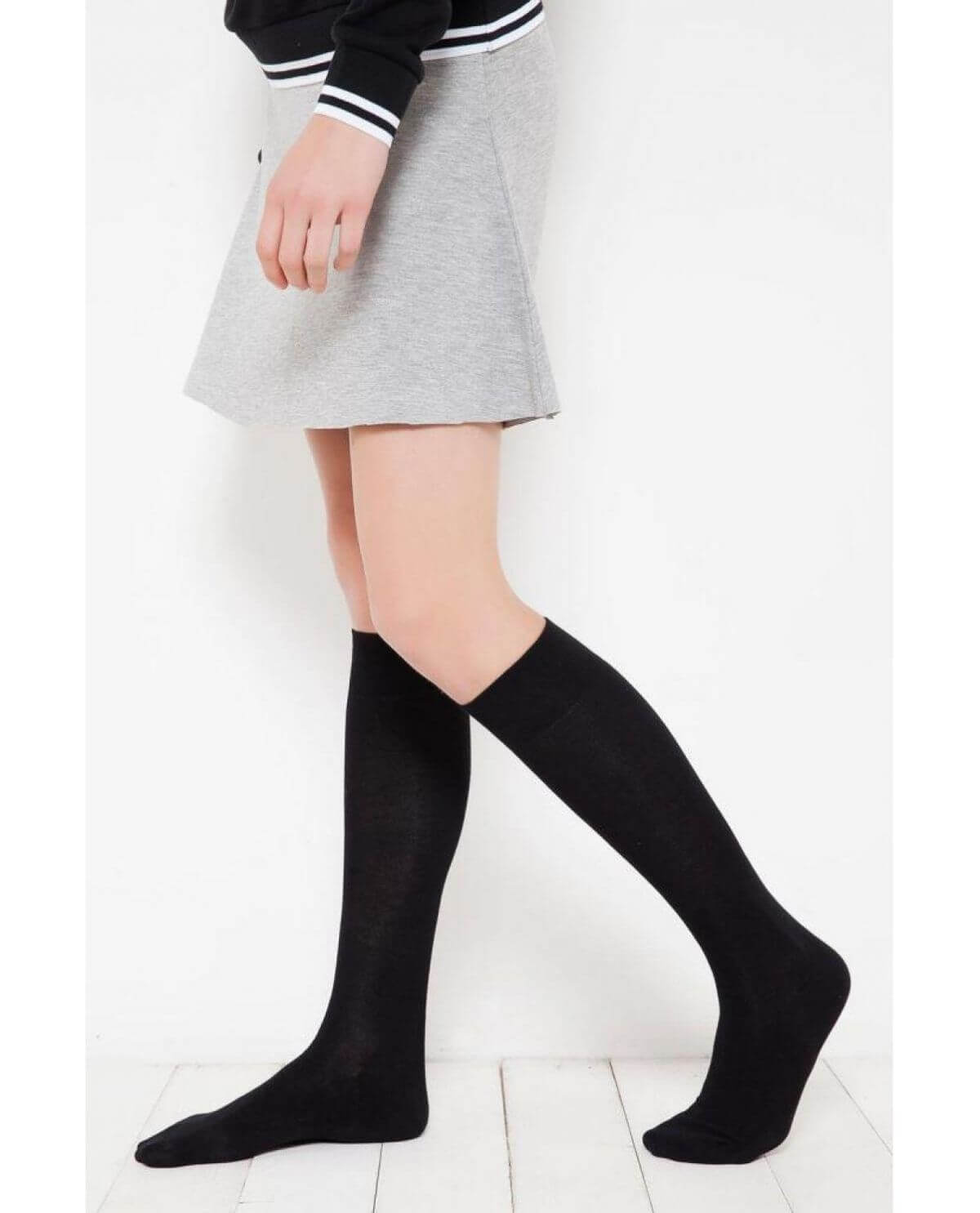 Women's Knee High Black Socks - Sockmate