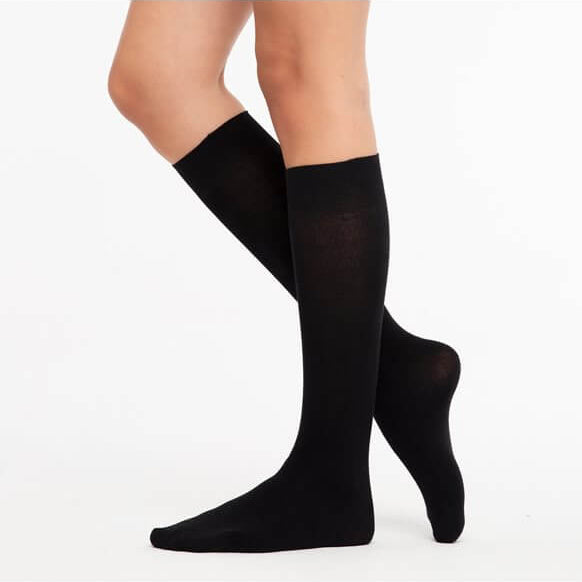 Women's Knee High Black Socks - Sockmate