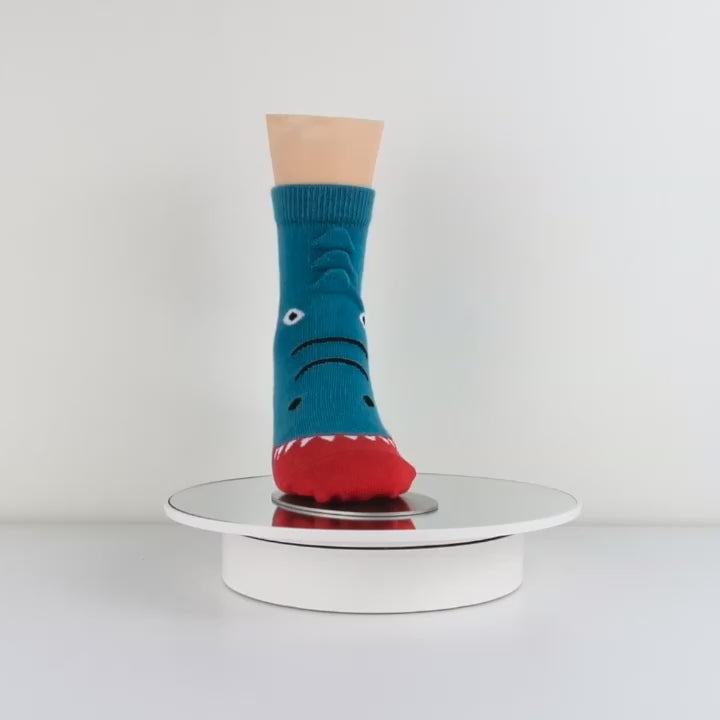 TURQUOISE color shark socks for girls or boys