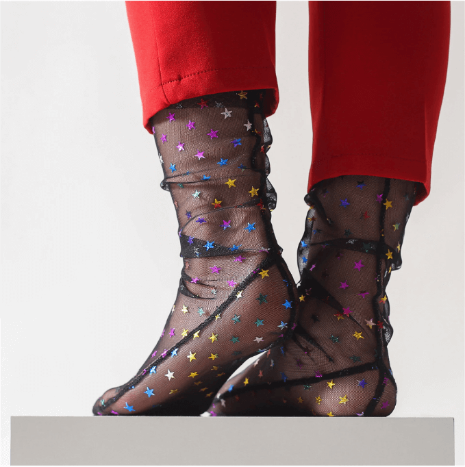 Women's Stars Sheer Socks - Sockmate